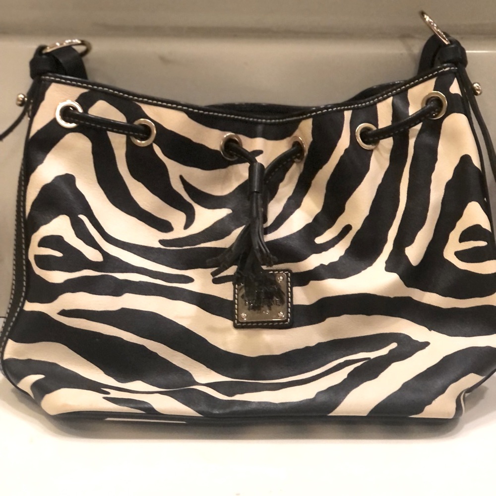 Dooney & Bourke Zebra Print Bucket Bag